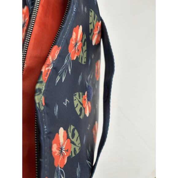 Lug Happy Camper Aloha Navy Blue/ Floral Messenger Travel Crossbody Shoulder Bag - Picture 4 of 16